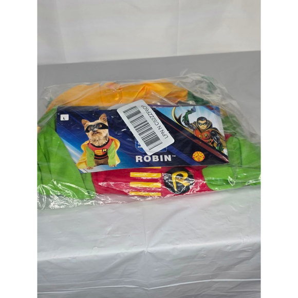 Unisex Unbranded Dog Robin Costume Red Green Size L - Picture 2 of 2